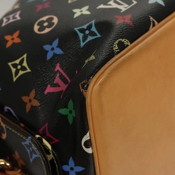 LOUIS VUITTON Monogram Multicolor Petit Noe Bag Black M42230 LV Auth PP401A - Picture 5 of 16